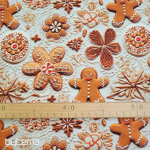 Tessuto di cotone GINGERBREAD