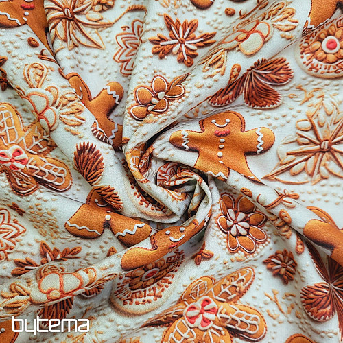 Tessuto di cotone GINGERBREAD