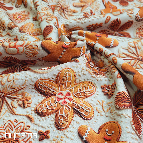 Tessuto di cotone GINGERBREAD