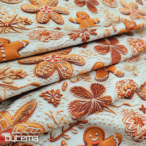 Tessuto di cotone GINGERBREAD