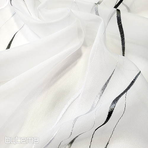 Tenda in voile con ricamo Gerster grigio 195/0810