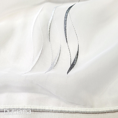 Tenda in voile con ricamo Gerster grigio 195/0810