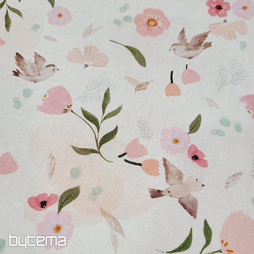 Tessuto di cotone SPRING BIRD