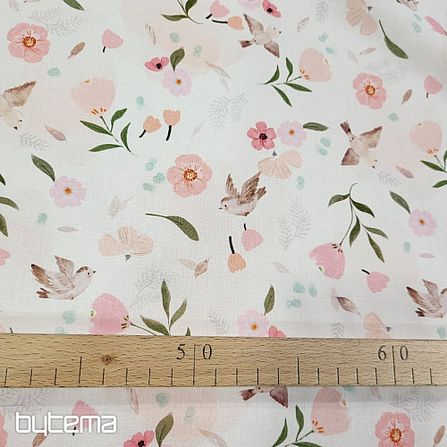 Tessuto di cotone SPRING BIRD
