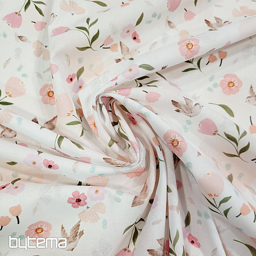 Tessuto di cotone SPRING BIRD