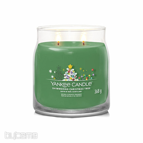 candela YC fragranza ALBERO DI NATALE SCINTILLANTE VETRO MEDIO 2 stoppini