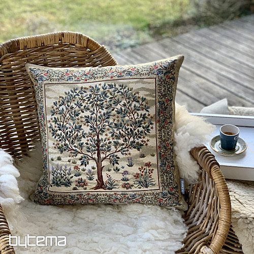 Fodera per cuscino arazzo ALBERO DELLA FELICITÀ beige
