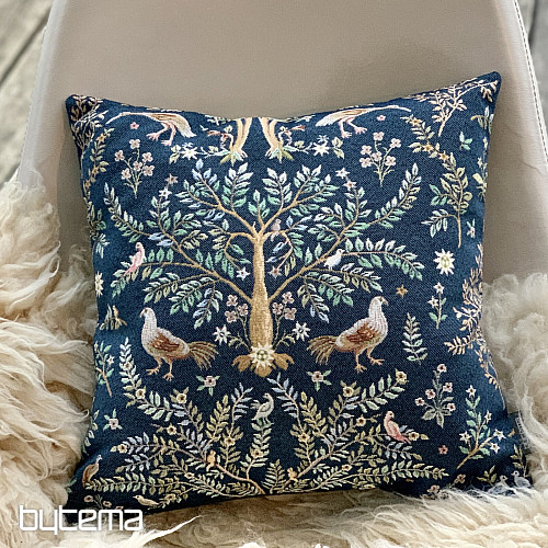 Fodera per cuscino arazzo WILLIAM MORRIS blu - dappertutto