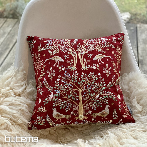 Fodera per cuscino arazzo WILLIAM MORRIS bordeaux - dappertutto