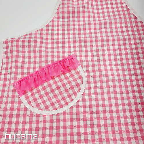 Grembiule con pettorina CUORE ROSA