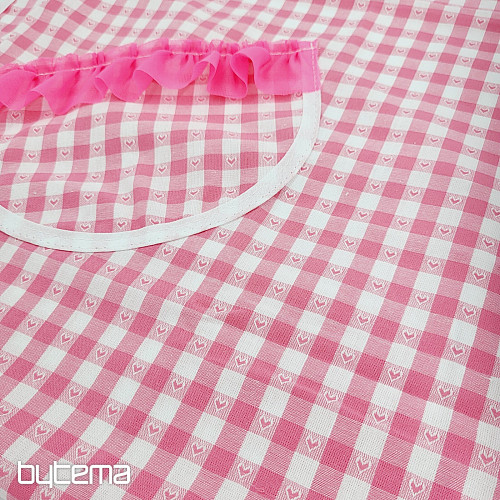 Grembiule con pettorina CUORE ROSA