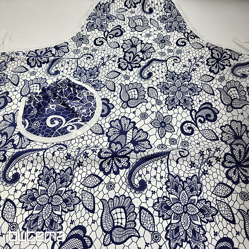 Grembiule con pettorina BIANCO BLU
