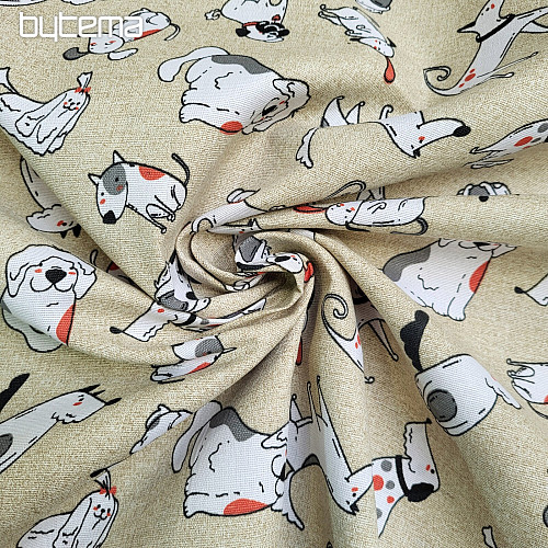 Tessuto decorativo DOGS SMILE