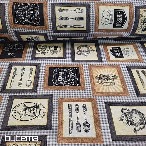 Tessuto decorativo CUCINA NERO