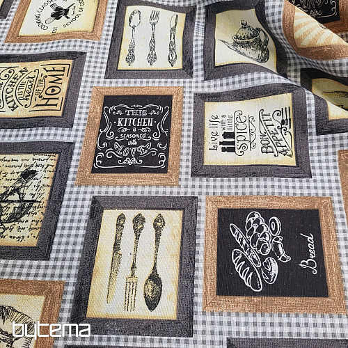 Tessuto decorativo CUCINA NERO