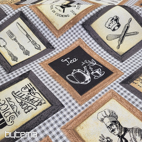 Tessuto decorativo CUCINA NERO