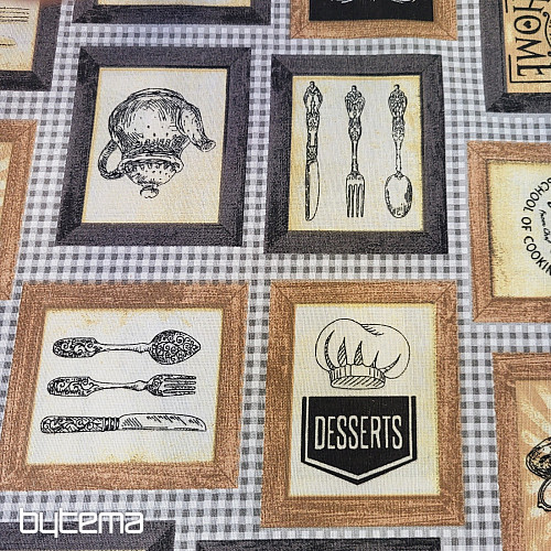 Tessuto decorativo CUCINA NERO