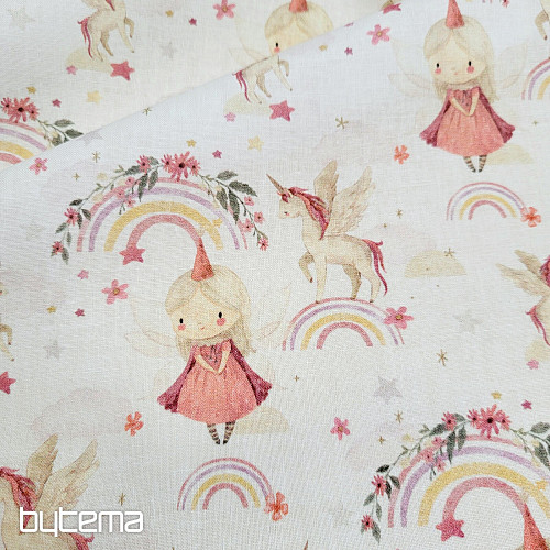 Tessuto di cotone FATA ARCOBALENO