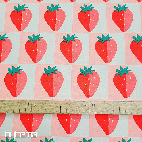 Tessuto di cotone FRAGOLE