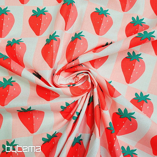 Tessuto di cotone FRAGOLE