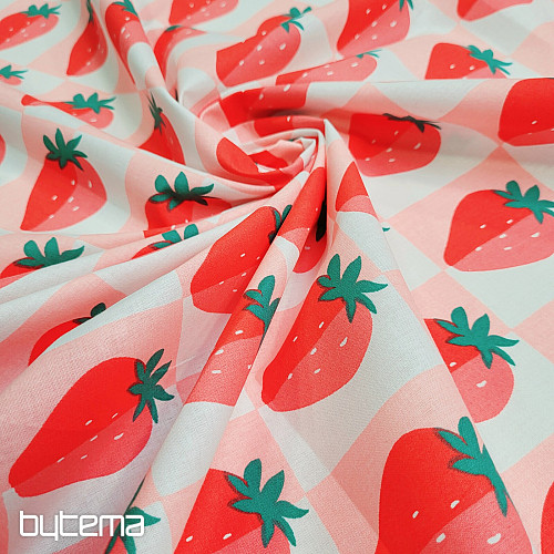 Tessuto di cotone FRAGOLE