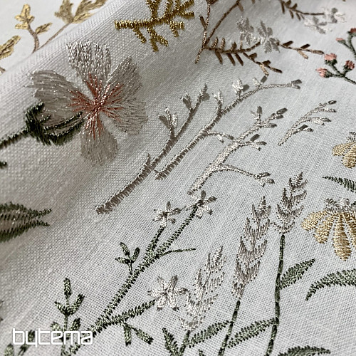 Tessuto decorativo ricamato con fiori GINGER