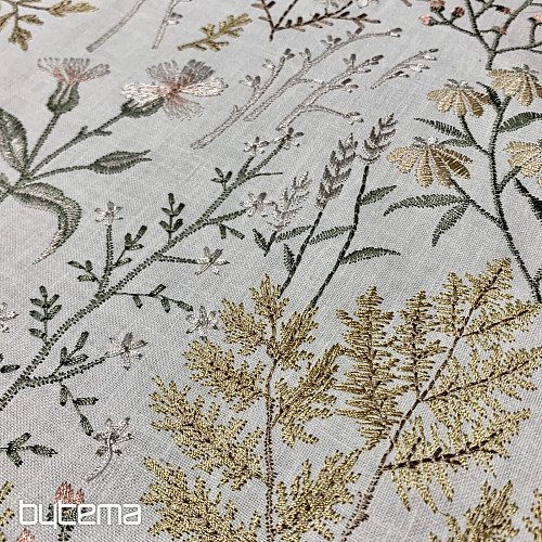 Tessuto decorativo ricamato con fiori GINGER