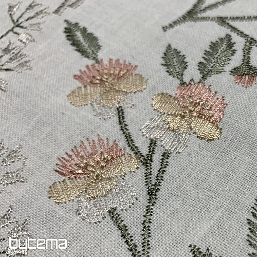 Tessuto decorativo ricamato con fiori GINGER
