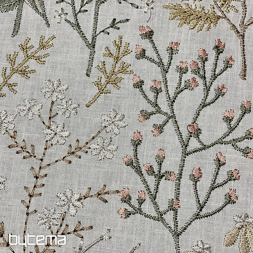 Tessuto decorativo ricamato con fiori GINGER
