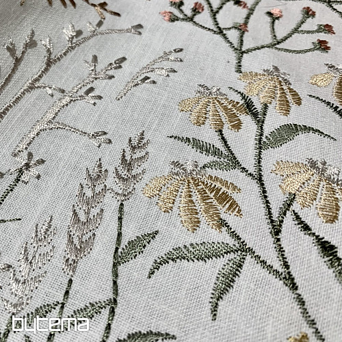 Tessuto decorativo ricamato con fiori GINGER