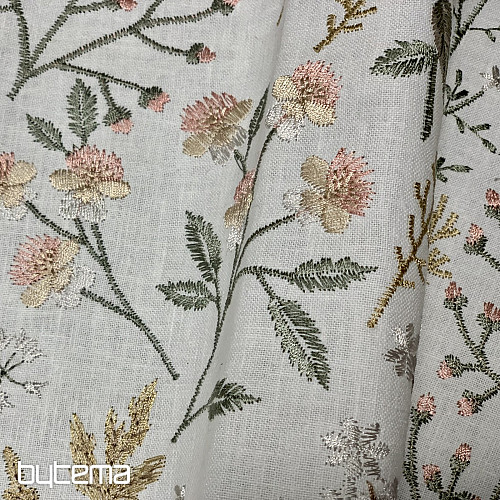Tessuto decorativo ricamato con fiori GINGER