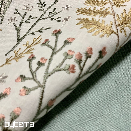 Tessuto decorativo ricamato con fiori GINGER