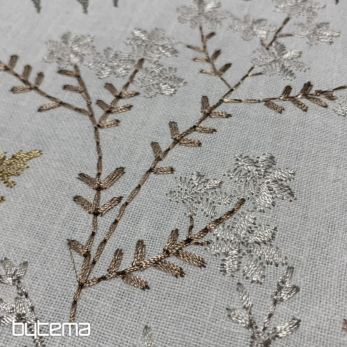 Tessuto decorativo ricamato con fiori GINGER