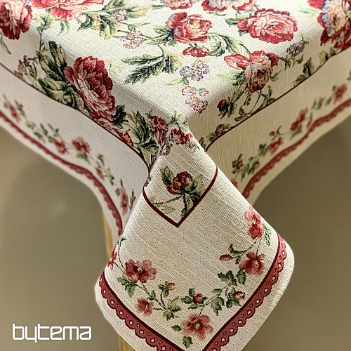 Tovaglia e sciarpa arazzo GRANDE ROSA PIZZO