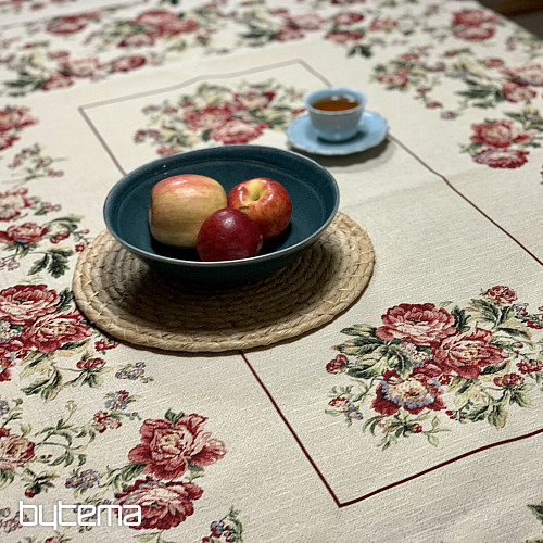 Tovaglia e sciarpa arazzo GRANDE ROSA PIZZO