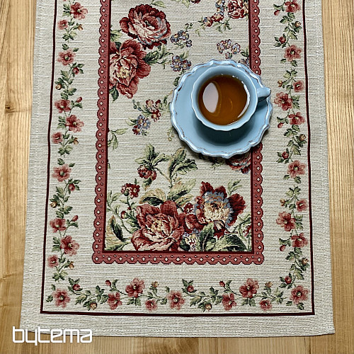 Tovaglia e sciarpa arazzo GRANDE ROSA PIZZO