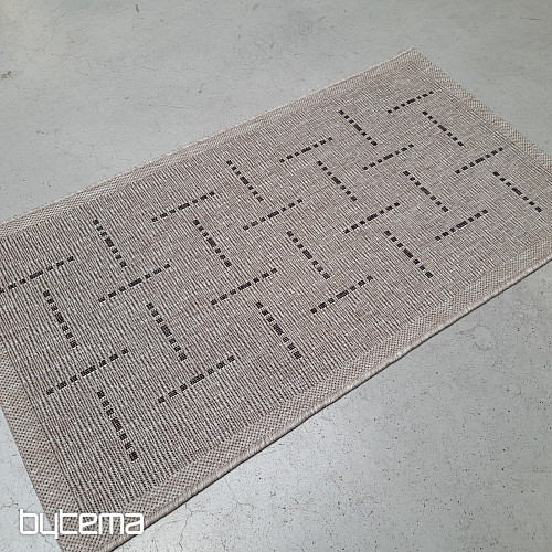 Tappeto bouclé FLOORLUX 20008 righe argento-nero