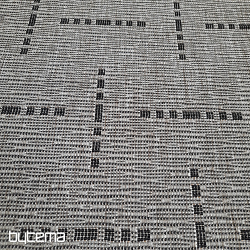 Tappeto bouclé FLOORLUX 20008 righe argento-nero