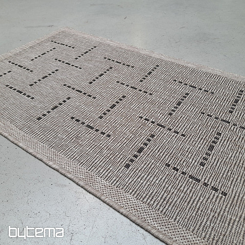 Tappeto bouclé FLOORLUX 20008 righe argento-nero
