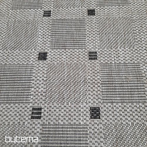 Tappeto bouclé FLOORLUX 20079/04 pois argento -nero
