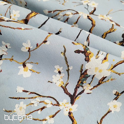 Tessuto decorativo CHERRY BLOSSOM blu