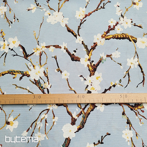Tessuto decorativo CHERRY BLOSSOM blu