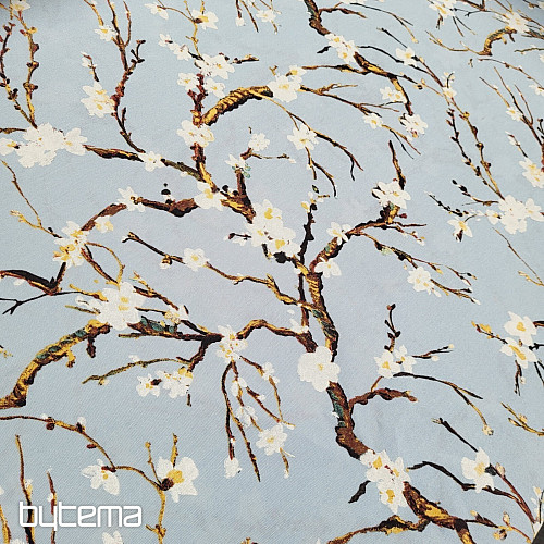 Tessuto decorativo CHERRY BLOSSOM blu