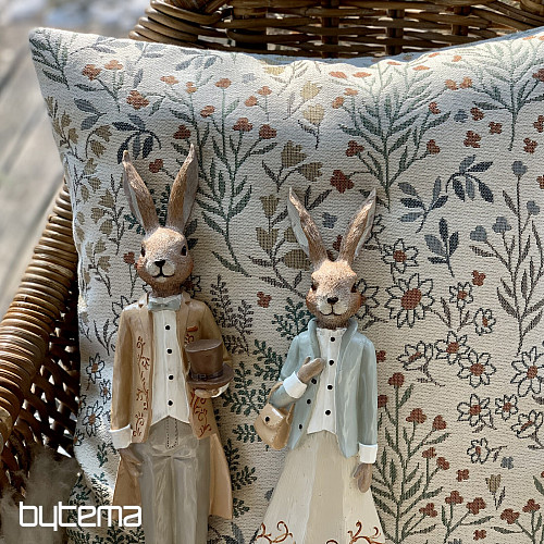 Federa per cuscino in arazzo GLADIS FLOR blu
