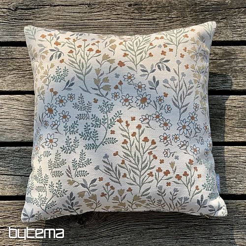 Federa per cuscino in arazzo GLADIS FLOR blu