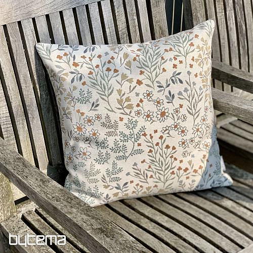 Federa per cuscino in arazzo GLADIS FLOR blu