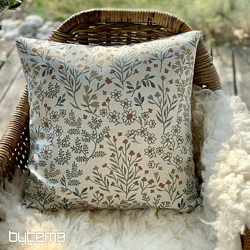 Federa per cuscino in arazzo GLADIS FLOR blu