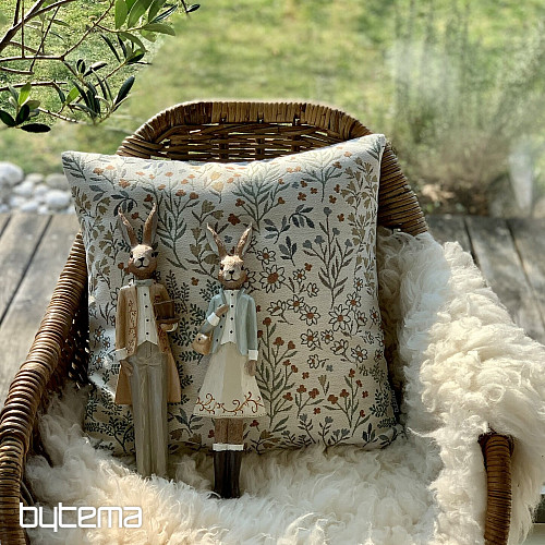 Federa per cuscino in arazzo GLADIS FLOR blu