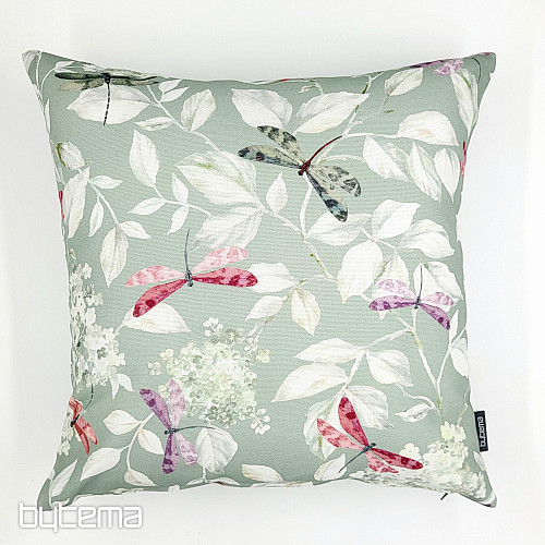 Federa decorativa ROSETO DRAGONFLY mentolo