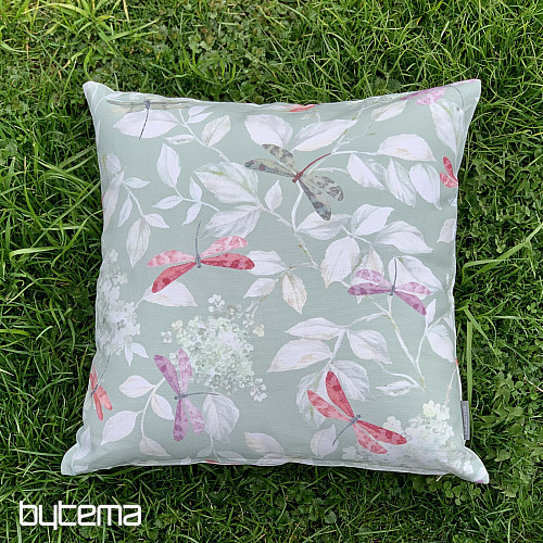 Federa decorativa ROSETO DRAGONFLY mentolo